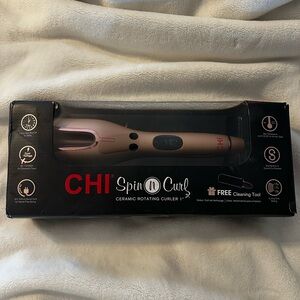 CHI Spin N Curl Ceramic Rotating Curler - Rose Gold NEW IN BOX